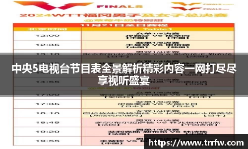 中央5电视台节目表全景解析精彩内容一网打尽尽享视听盛宴